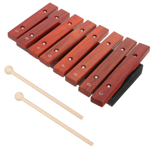 2Pcs Beginner Wooden Xylophone for Children Durable with Mallets 1