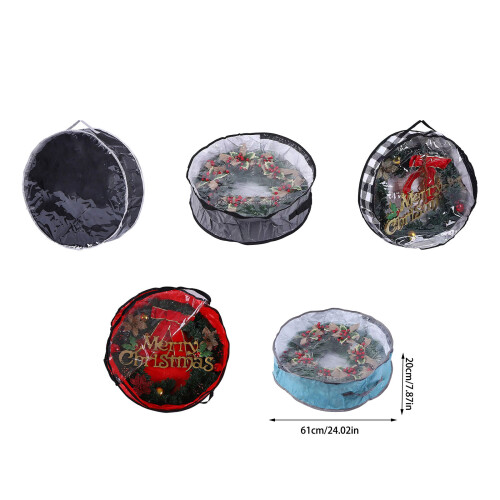 Christmas Decoration Hanging Storage Bag Clear Durable-Gray 1