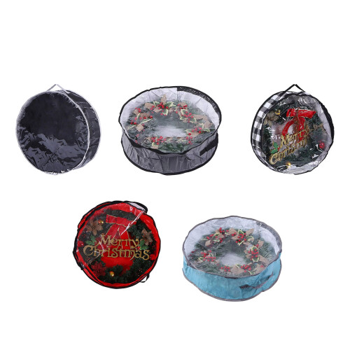 Christmas Decoration Hanging Storage Bag Clear Durable-Gray 2