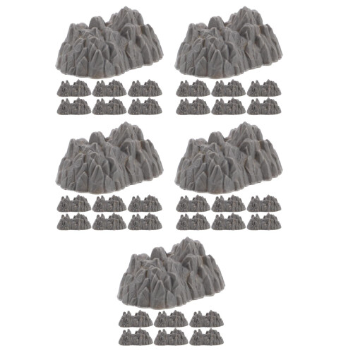 100Pièces Mini Rocaille Simulation Gris Décor Maison Éducatif 2