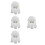 4Pièces Perruques Cosplay PVC Multicolores Longues Pour Cosplay 8