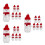 36Sets Clear Snowman Bottles with Cap Assorted Storage 6