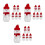 36Sets Clear Snowman Bottles with Cap Assorted Storage 7