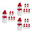 36Sets Clear Snowman Bottles with Cap Assorted Storage 8