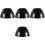 4Pièces Insert Casquette Bump Cap ABS Pe Noir Protection 5