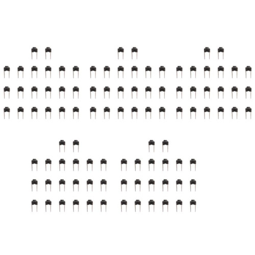 100 Pcs 6x6x5mm Momentary Tactile Tact Push Button  2 Pin DIP Through Hole
