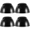 4Pièces Insert Casquette Bump Cap ABS Pe Noir Protection 7