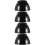 4Pièces Insert Casquette Bump Cap ABS Pe Noir Protection 10