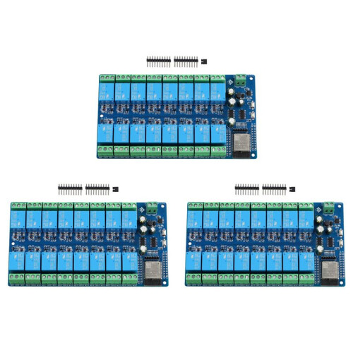 3X 16 Channel Relay Module DC5-12V Power Supply ESP32 Development Board ESP32-WROOM Secondary Development Module