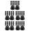 100Pcs Black Plastic Bolt Nut Covers for Playground Equipment Safety 4