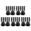 100Pcs Black Plastic Bolt Nut Covers for Playground Equipment Safety 5