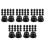 100Pcs Black Plastic Bolt Nut Covers for Playground Equipment Safety 8