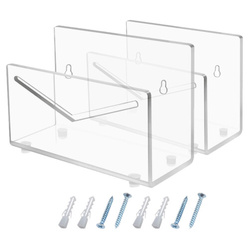 6Pcs Transparent Mail Holder Organizer for Desktop and Wall Office Use 2