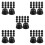 100Pcs Black Plastic Bolt Nut Covers for Playground Equipment Safety 10