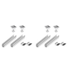 4X Solpanelsmontering FäSteskenor Klämma FäStmodul Montering Montering PV Solar Power Supplies Trapetsformigt Tak 35 mm