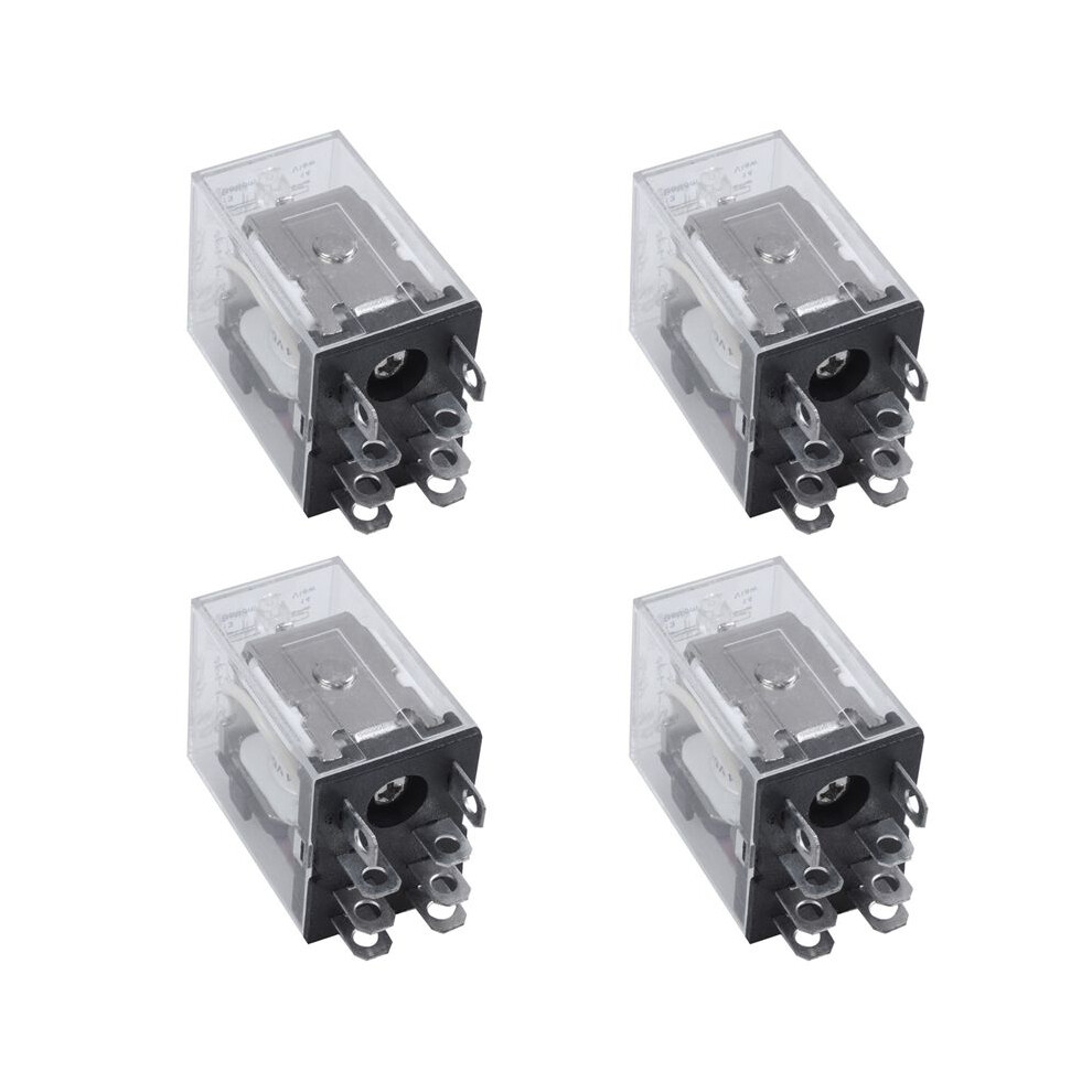 4X 12V Coil 10A 240Vac 28Vdc Dpdt Electromagnetic Relay Jqx-13F2z 4712133637676