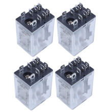4X JQX-13F LY2 12V Coil 8-Pin DPDT Green LED Electromagnetic Relay
