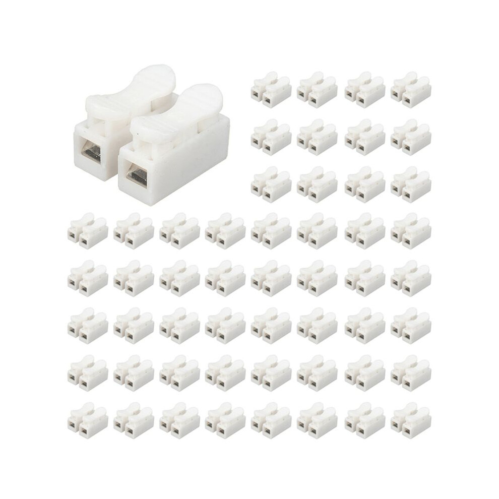 500Pcs Plastic 2 Pin Push Quick Cable Connector Wiring Terminal 10A 250V 4713334278972