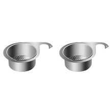 2X Multi-Functional Drain Basket, Stainless Steel Swan Sink Strainer Basket, Tap Hanging Filter Basket