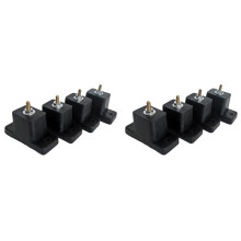 8 Pack Cushion Air Conditioner Rubber Shock Absorbing Anti-Vibration Isolator Pads Bracket Black