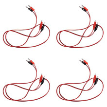 8 Pcs Red Black Banana Plugs to Alligator Clips Probe Test Cable 1M