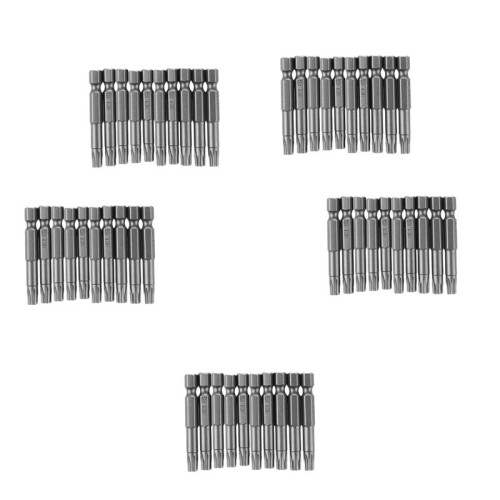 6mm T30  50mm Long Magnetic Torx Screwdriver Insert Bits Tool 50 Pcs