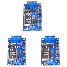 3X 12V 24V LED Light Digital Delay Timing Delay Relay Circuit Dual Mos Tube Control Board Module