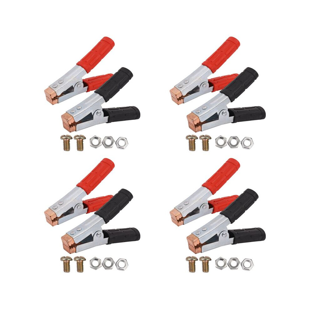 8X Crocodile Clips Heavy Duty Copper Battery Test Alligator Clamps 4713134052147