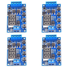 4X 12V 24V Luz LED Interruptor de Relé de Retardo de Tiempo de Retardo de Tiempo Digital Circuito de Doble Tubo Mos Módulo de Tablero de Control