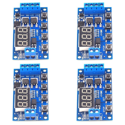 4X  12V 24V LED Light Digital  Delay Timing Delay Relay  Circuit Dual Mos Tube Control Board Module 1
