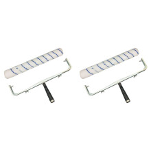 2 Set 18inch Paint Roller Brush Aluminum Alloy Roller Frame Painting Handle Tool for Wall Decorative House Tool Support