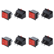 8 Stuks KCD4 DPST aan-UIT 4-Pins Tuimelbootschakelaar 15A/20A AC 250V/125V