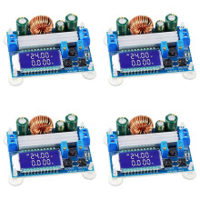 4X 35W 5.5-30V to 0.5-30V Digital LCD Display Automatic Step Down Buck Boost Converter Power Supply Module