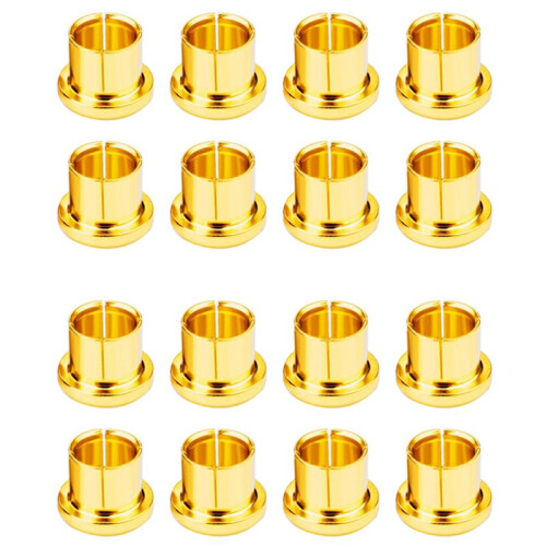 16Pc Gold Plated RCA Protection Cap Plug Short-Circuit Socket Phono Connector Shielding Plug Socket Protection Cover Cap