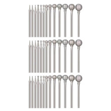 39-Teiliges Diamant-Schleifset in Kugelform mit Diamantbesatz, Steinschnitzset mit 3/32-Zoll-Dorn für Rotationswerkzeuge