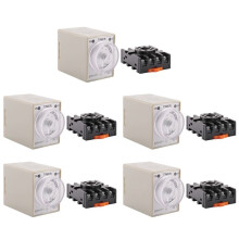5X  12V 0-30 Sekunden 30s Elektro Delay Timer Zeitrelais DPDT 8P mit Basis