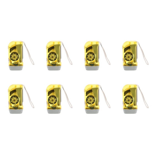 8X 3 LED Dynamo Wind  Flashlight Hand-Pressing Crank NR No Battery Torch