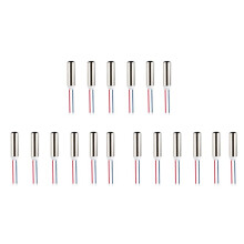 18PCS CorelessVibration Motor 7X25Mm Waterproof Vibration Motor 1-6V 8000-2000RPM Suitable for Vibration Equipment