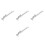 4Sets Adjustable Silver Window Bars Aluminum for Home 4