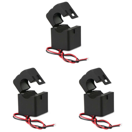 3X Current Transformer,100A 100MA AC Current Sensor, Split Core Amp Transformer Sensing Relay,  Clip-