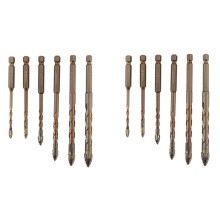 2X Four-Flute Sawtooth Eccentric Drill Bit, Four Edged Serrated Eccentric Drill, Four-Flute Sawtooth Eccentric Drill Bit