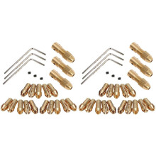 6 Sets 0.5-3mm Brass Drill Chuck Small Electric Drill Bit Collet Fit for  Rotary Tools 3 Size -2.0mm 2.35mm 3.17mm