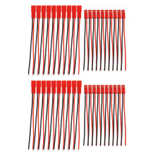 20 Pairs 2 Pin JST Plug Socket Connector M to F 110mm Cable Wire Red Black