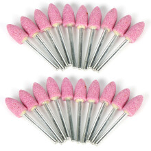 20Pcs Abrasive Mounted Stone for Accessories Grinding Stone Wheel for Rotary Tools Bullet-Shape
