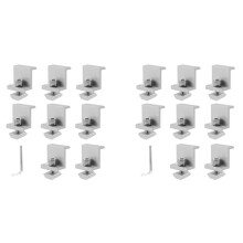 Montagefästen för Solpaneler, 16 St Aluminium Solpanelsändklämma 30-45 mm Justerbar H, Solpanelsfäste för Metalltak