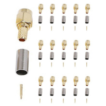 200Pcs SMA Male Plug Straight Crimp for RG58 Connector Adapter
