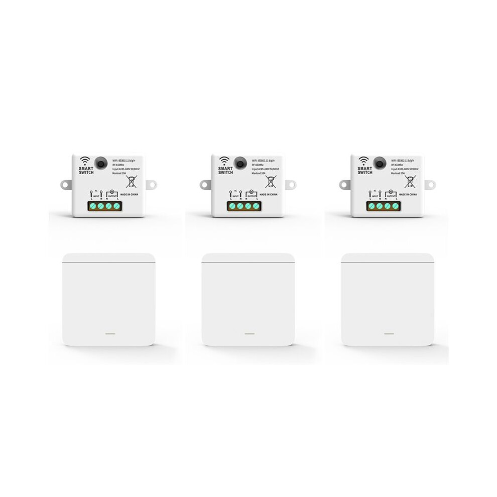 Photos - Educational Toy 3X Wireless Light Wall RF 433Mhz Relay Receiver with 1x1Gang Panel LED Remote Control for LED Lamp