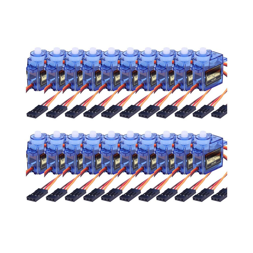 20Pcs Sg90 9G Servo Servo Motor For Rc Planes Robot Arm Fixed-Wing Servo Motor Control For Airplane 360 4712008688888