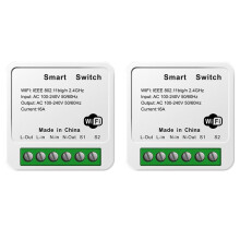 2X Tuya 16A WLAN-Schalter DIY 1-Wege-Fernbedienung Zeitrelais-Automatisierung für Life Work