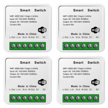 4X Tuya 16A Wifi DIY 1-Way Remote Control Timer Relay Automation for Life Work